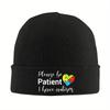 2026 1pc Please Be Patient I Have Autisms Bonnet Hats self love Beanie Hats Design Beanies Winter Cool Adult Kpop Elastic Cap