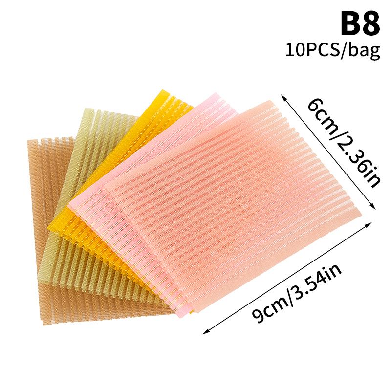 10Pcs Novel Front Hair Fringe  Stabilizer Makeup Sticker Pad Patch Pastel Clip Bangs Magic Tape Fringe Girls Gifts