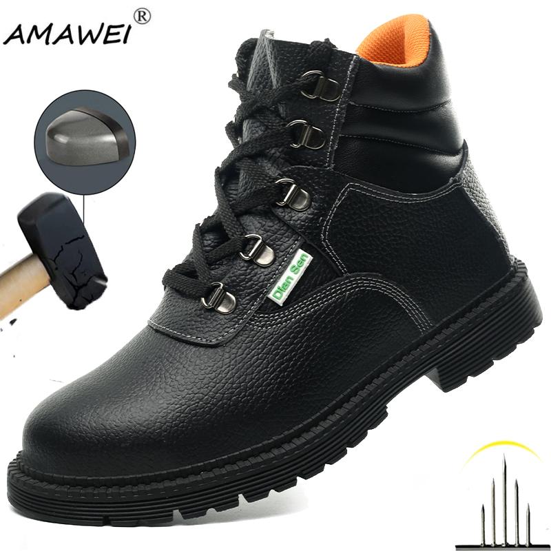 Men Work Safety Anti-slip Boots Anti-smash Anti-puncture Work Sneakers Waterproof Boots Indestructible Protective Work Boot