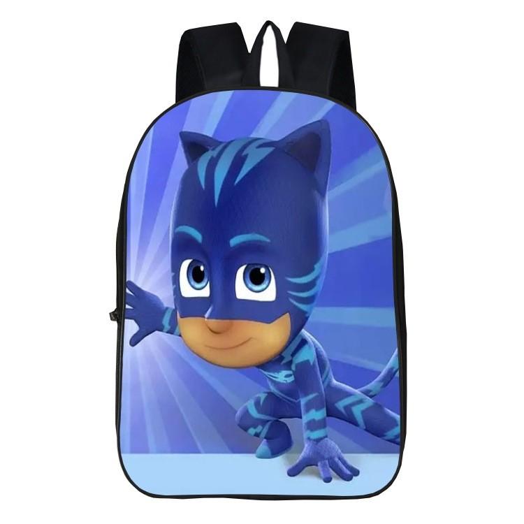 Durable Pj Mask Backpack For Kids With Vibrant 3d Cartoon Design And Adjustable Padded Straps
