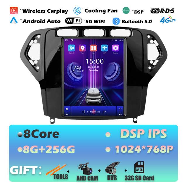9.7“ IPS For Ford Mondeo 2007-2010 Carplay Android 14 Car Radio Multimedia Video Player Navigaion Head Unit Stereo Audio