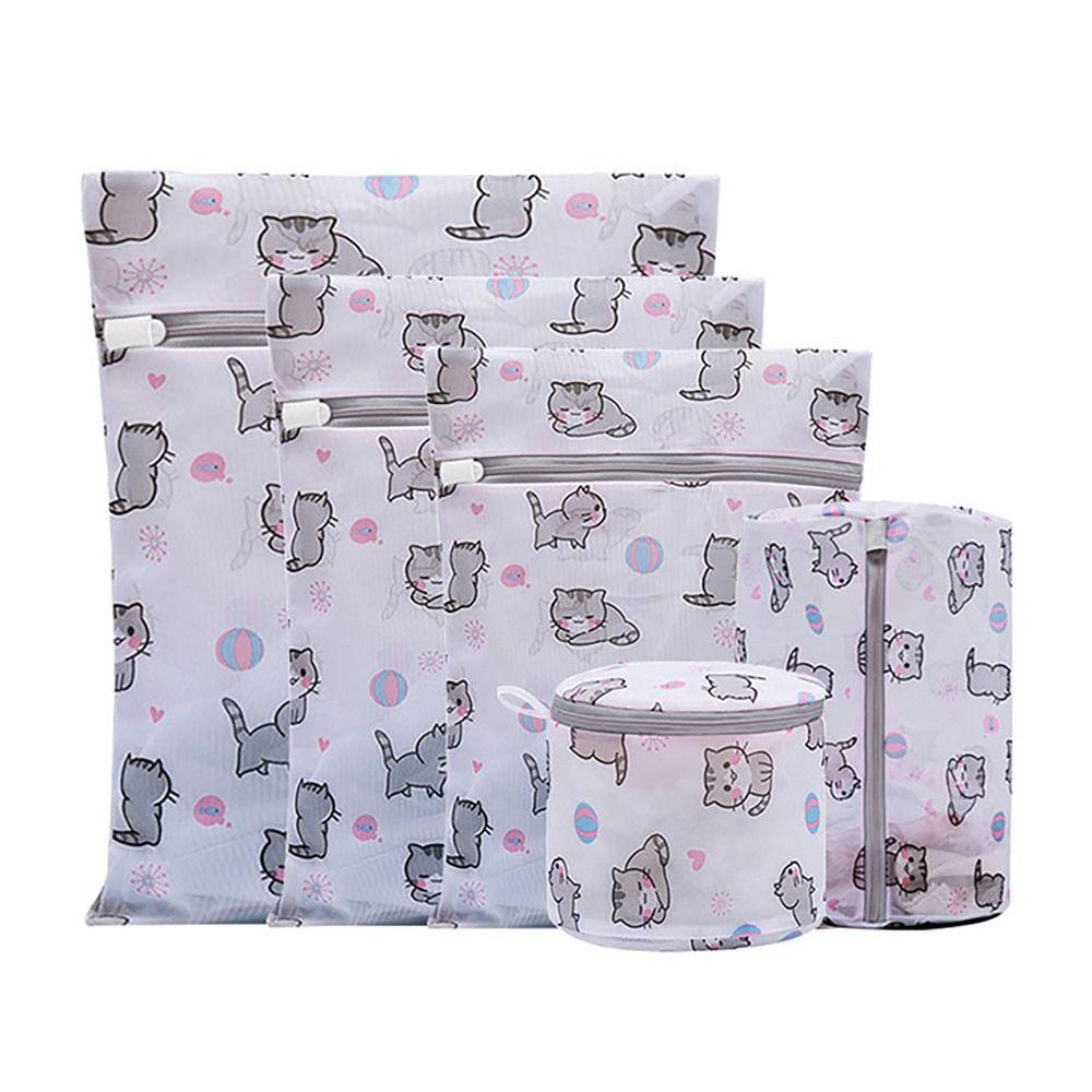 

Large Capacity Laundry Bag Cat Print Storage Bags Convenient Washing Bag Household Small size 30 x 40