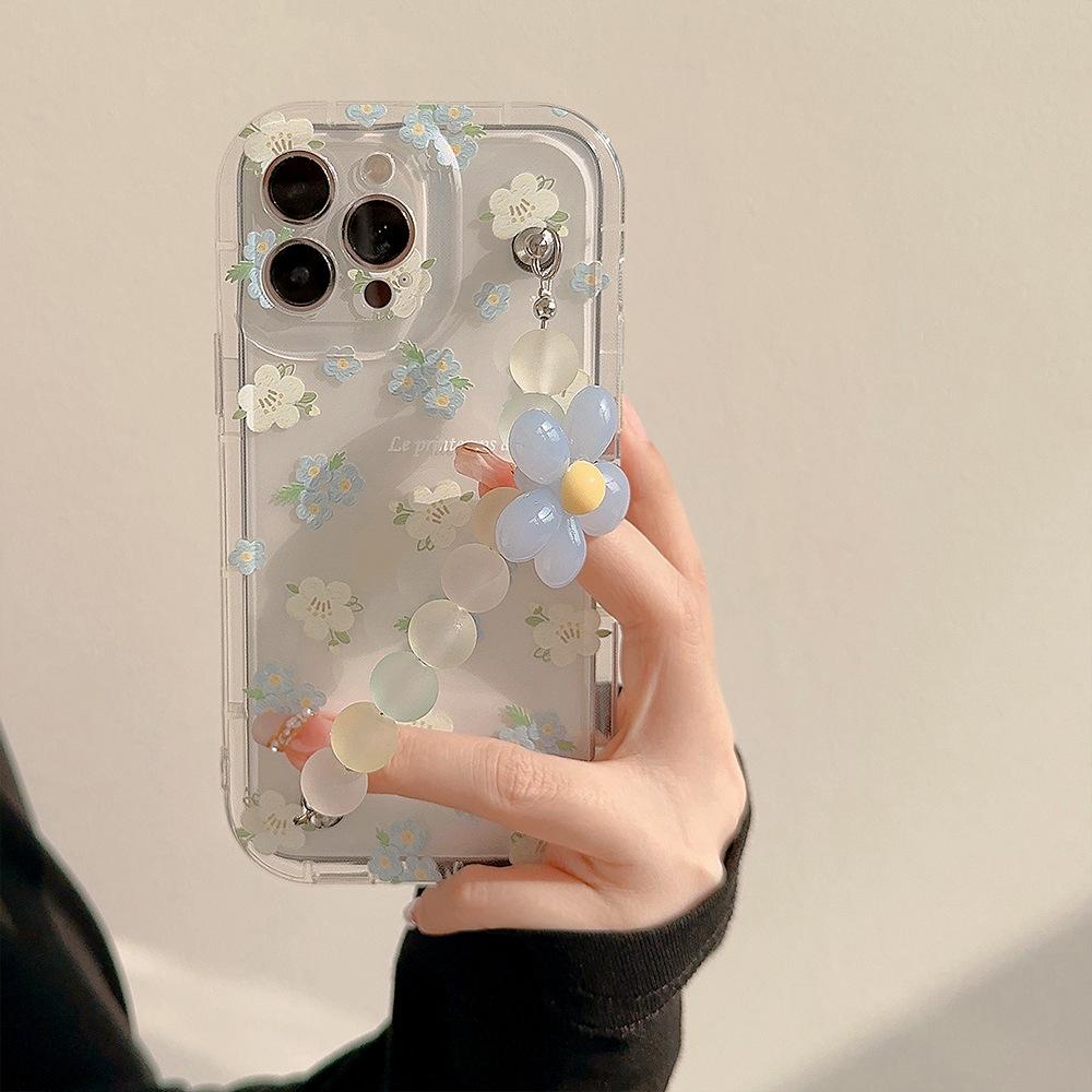Summer Flowers 15 Suitable for Iphone13 IPhone Case 16 Flower Bracelet 12 Transparent 14promax Soft Shell