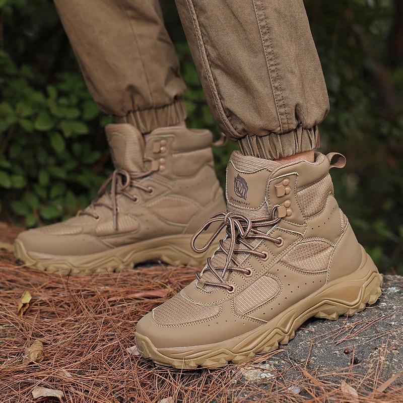 Men High Top Boots Outdoor Hiking Boots Desert Boots Outdoor Work Safty Shoes Boots Ankle Shoes Men's Sneakers