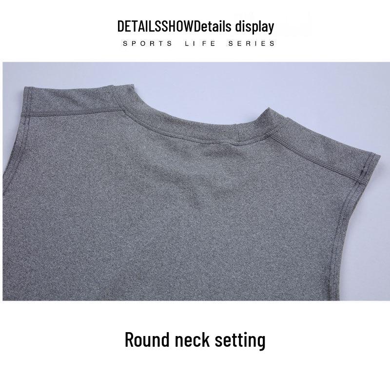 Men's Quick-Dry Ice Silk Sleeveless Sports Tank - Breathable Body Shaper for Gym, Basketball, and Running