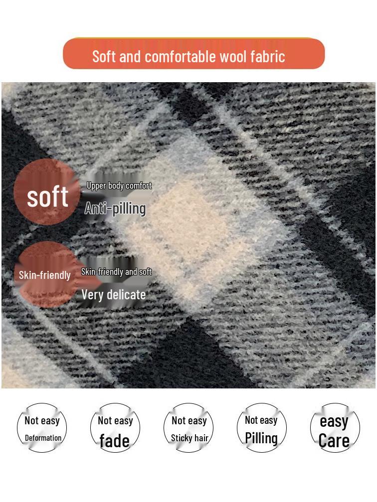 Korean Style Retro Plaid High-Waist Wool A-Line Skirt for Women - 2024 Autumn/Winter Collection