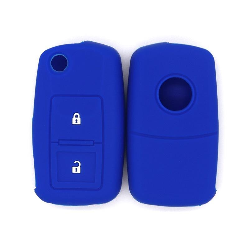 

Silicone key cover, suitable for old Volkswagen Polo, Golf, Bora, Sagitar, Jetta, Passat car key bag, shockproof key cover темно-синього кольору