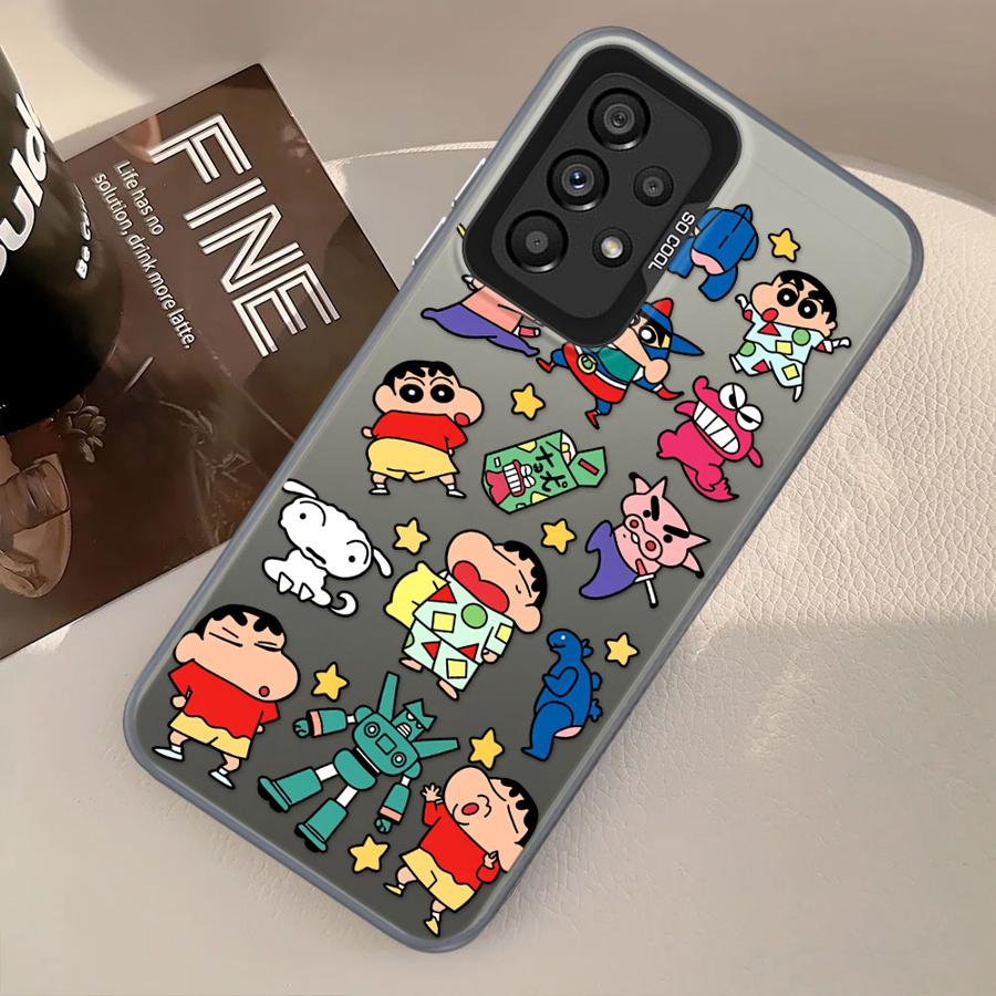 Case for Samsung Galaxy A23 A71 A25 A73 A54 A12 A13 A72 A16 A34 A32 A36 A17 A52 A14 A56 Phone Cover Cool Cra-yons Shin-chans