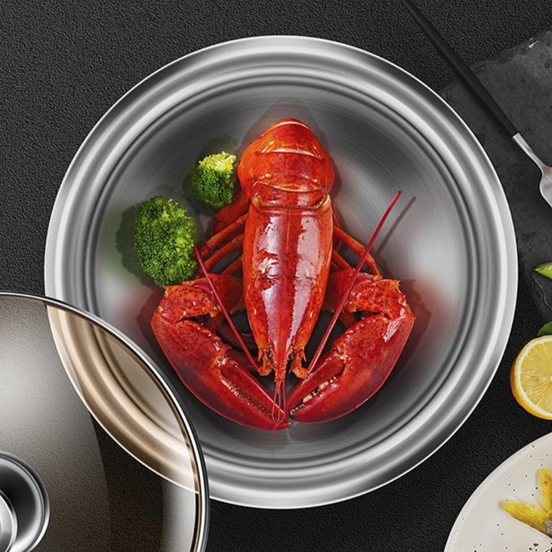 304Stainless Steel Plates Picnics Camping Plates Party Dishware Set Metal Dish Set for Kitchens and Dining Tables