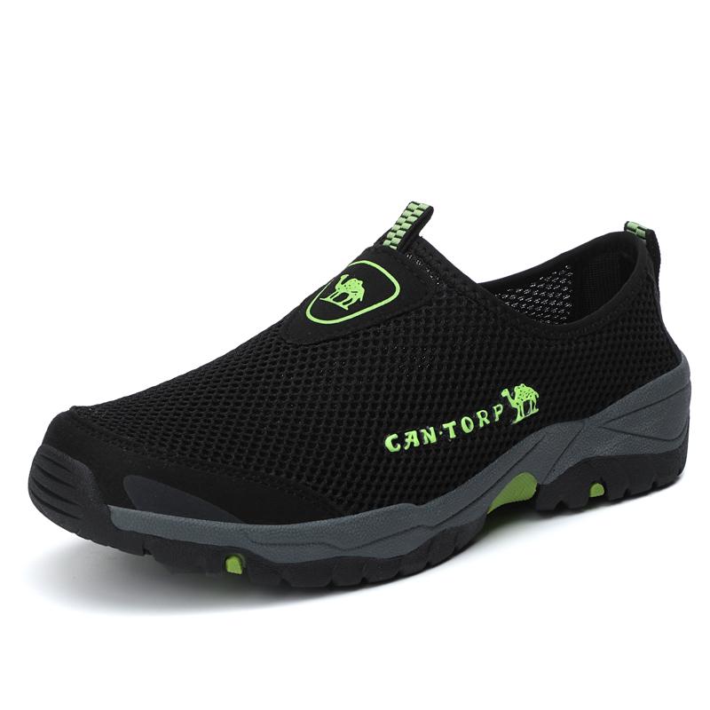 

Мужские повседневные сетчатые кроссовки Высокое качество 2024 Мужские кроссовки Дышащие Удобные Для активного отдыха Летняя мужская обувь Для альпинизма Классические 41 чёрный