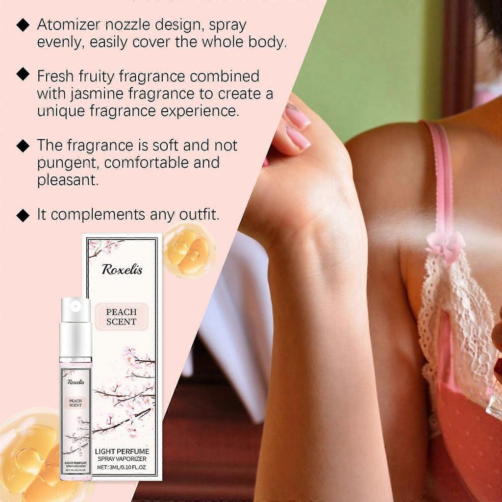Roxelis Peach Perfume Spray Is A Refreshing And Long-Lasting Fruity Scent With A Delicate And Refreshing Fruity Aroma. It Is A Charming Perfume Spray