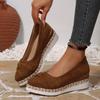 22 Spring Retro Thick-soled Flannel Casual Shoes Are Light and Comfortable