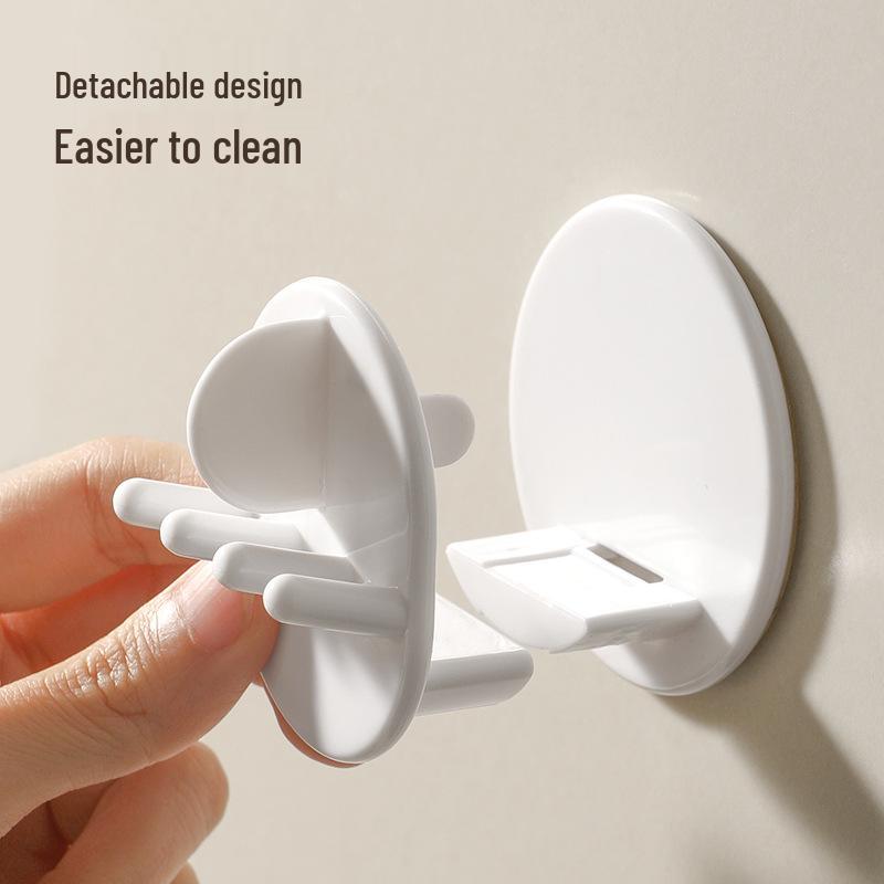 Punch-Free Wall-Mounted Toothbrush and Gargle Cup Holder