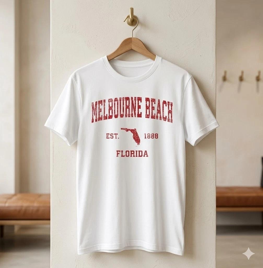 Men s and Women s T-shirts Melbourne Beach Florida Vintage S