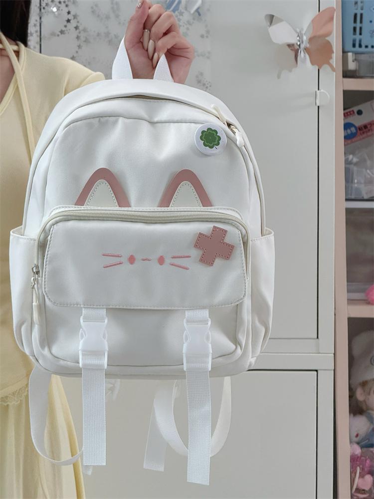 Schoolbag cute kitten mini backpack female student travel small schoolbag short trip mini backpack