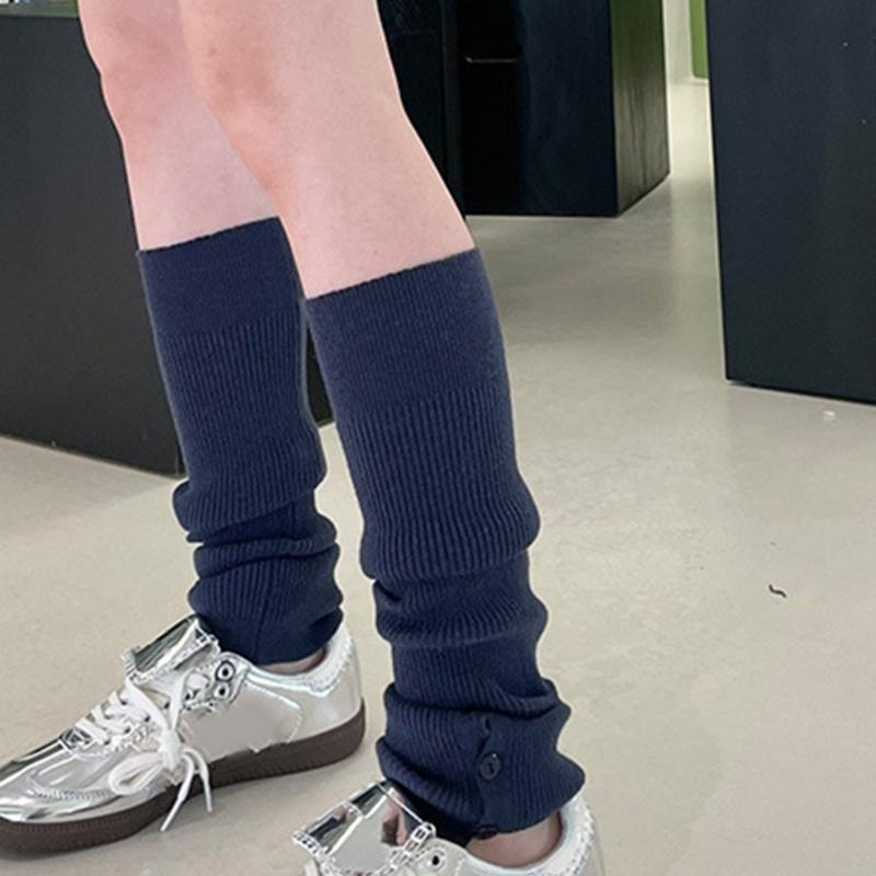 Womens Girls Lovely Leg Warmers Winter Knitted Leg Sleeves Goth Crochet Baggy Cuffs Ankle Heap Socks Tigh Highs Socks