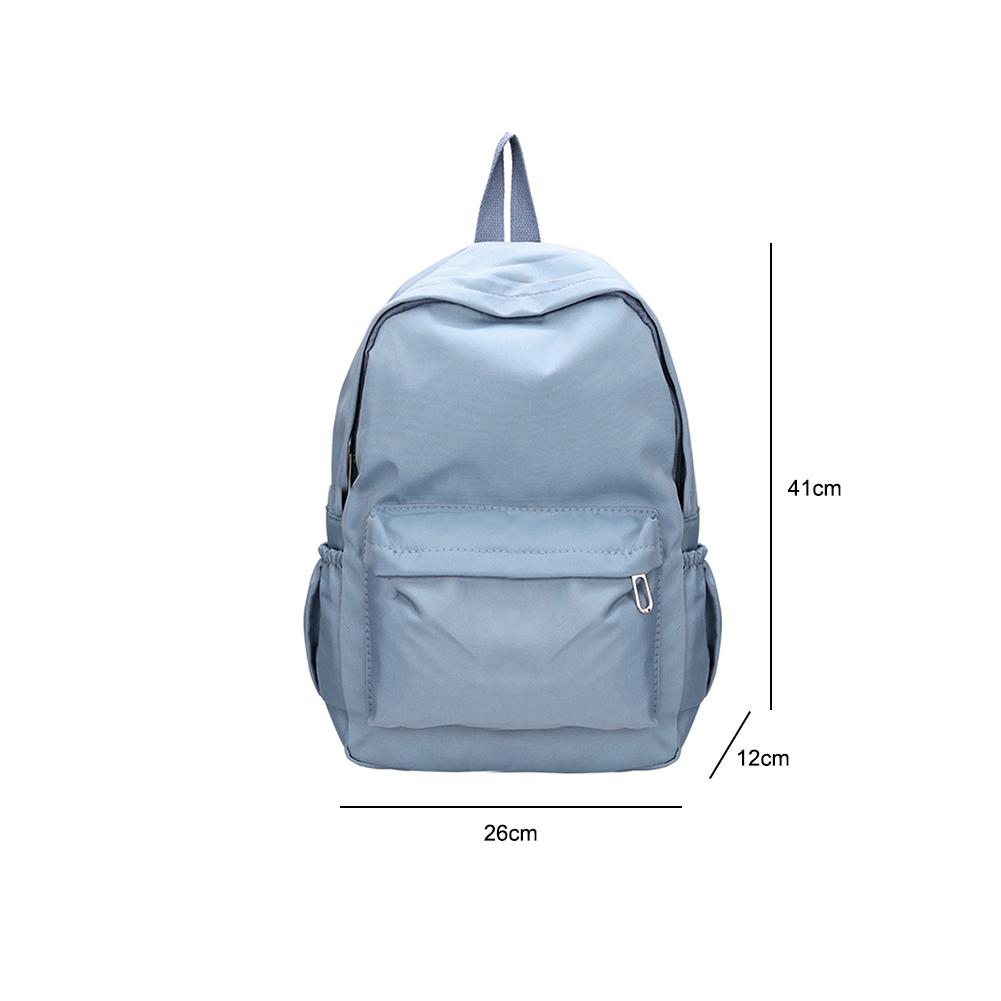 Täglicher Reise-Rucksack mit großer Kapazität, tragbare Schultasche für Damen und Mädchen, einfarbiger Shopping-Rucksack, Nylon-Reißverschluss, Schulter-Rucksack