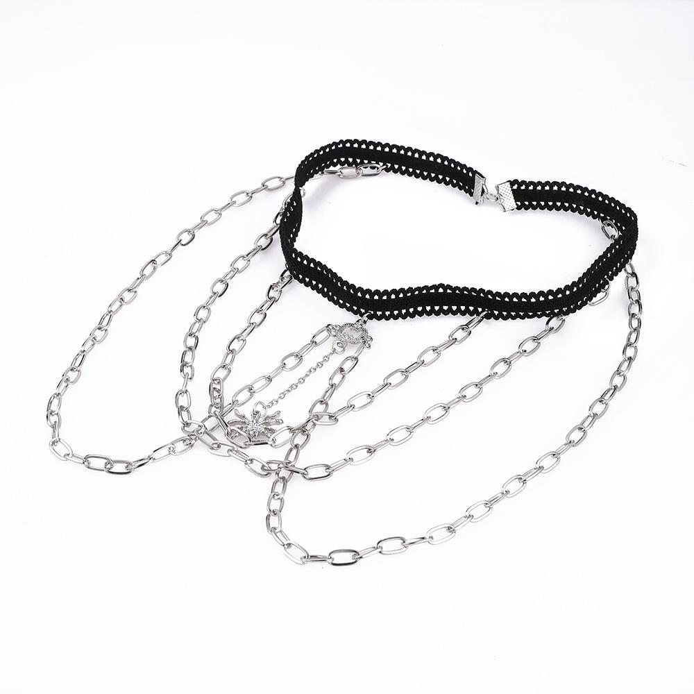 Leg Chain, Exaggerated Sexy Lace Stretch Rope Butterfly Spider Beetle Animal Leg Chain