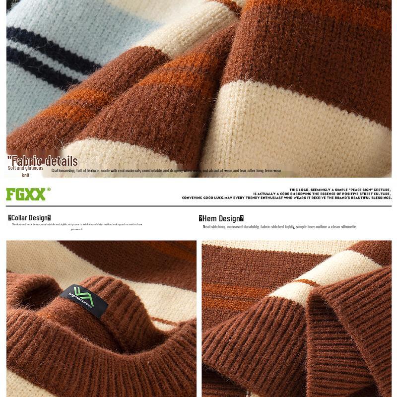 Fingercroxx Unisex Striped Pullover Sweater