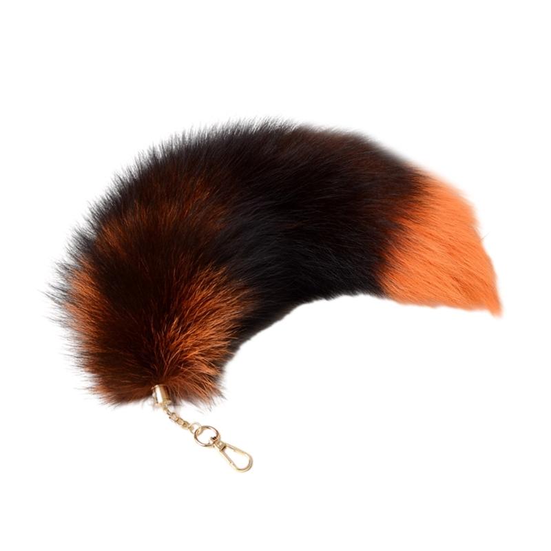 Foxes Furs Tail Pendant Keychain Fashion Tassels Keyring Bag Charm Keys Holder