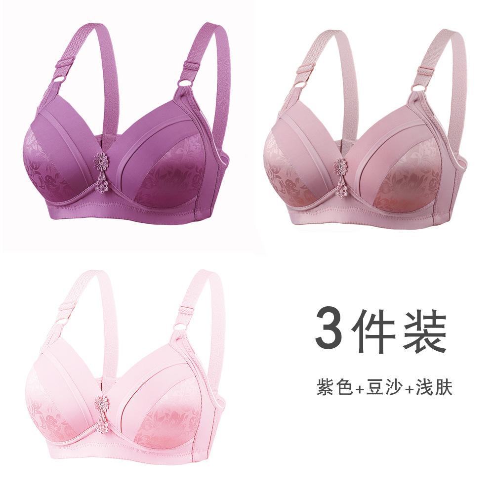 

Plus size underwear ladies thin bra underwired mom underwear bra plus size bra bra 3pcs 100C*3pcs