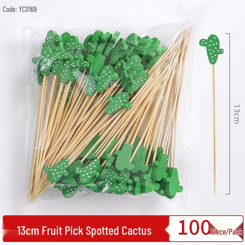 Creative Bamboo Fruit & Flower Picks for Parties, Cocktails, Burgers, & Easter Decorations