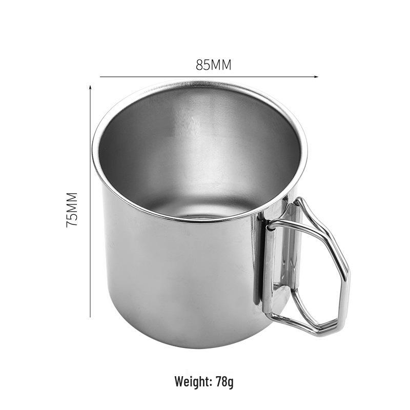 Складная походная кружка из нержавеющей стали 304: Портативная уличная кружка для кофе или чая