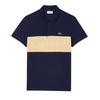 Mens Colour Block Pique Stretch Polo Shirt