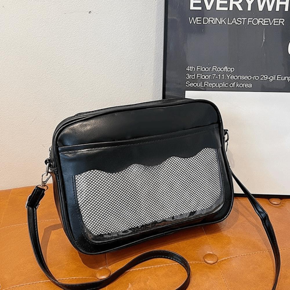 Y2K Transparent Ita Bag Large Capacity PVC Crossbody Bag Fashion JK Uniform Shoulder Bag  Daily