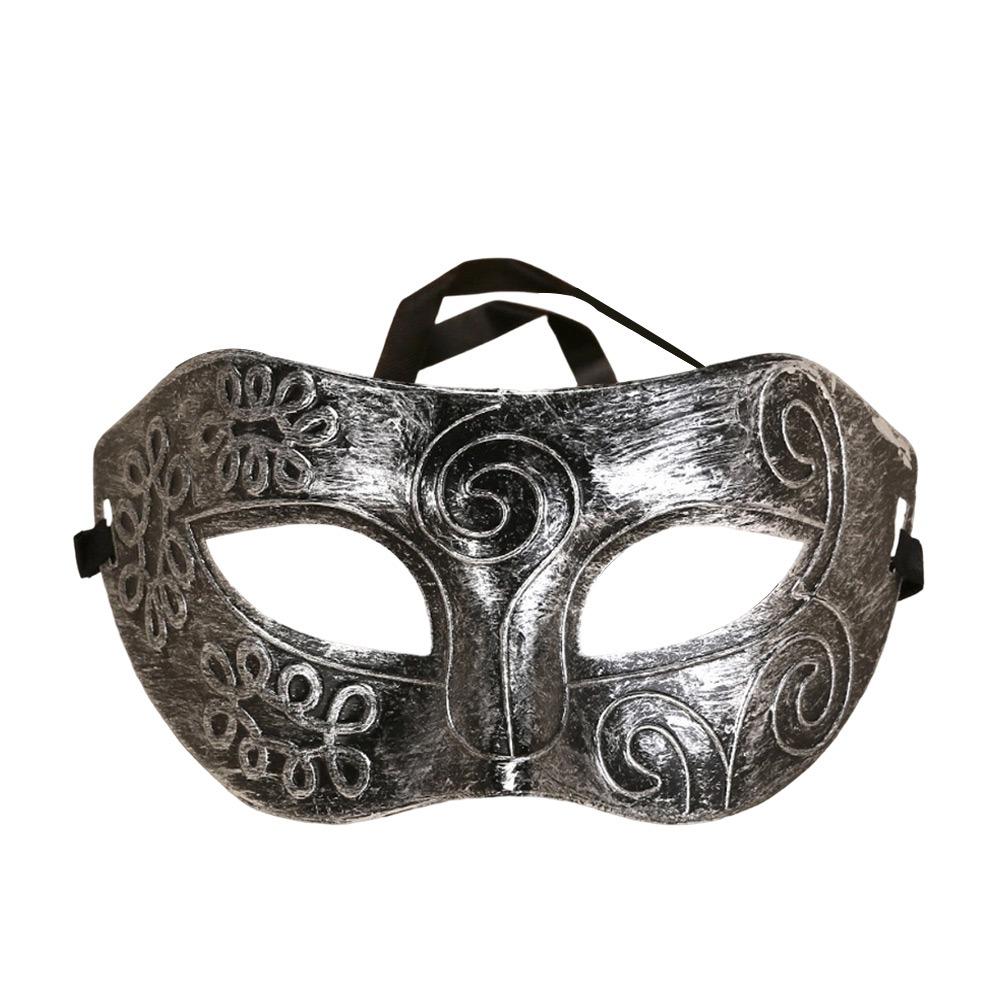 Polierte Oberfläche Maskenballmaske Halbgesichts-Halloween-Maske Retro-Karnevalsmaske Unisex