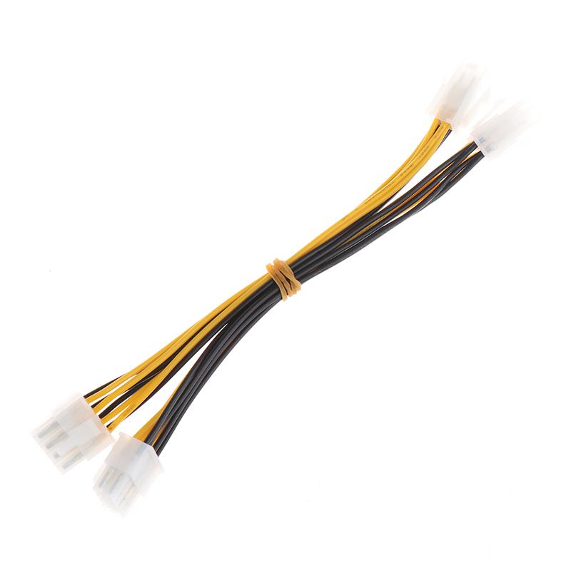 1 stk 4 pins hann-til-8-pins hunn-ledningsforlengelse til CPU-strømomformerkabel