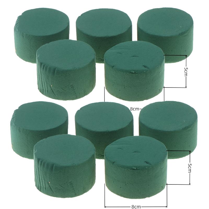 5/10Pcs Green Round Floral Foam Blocks Multipurpose Flower Arrangement Supply for Bridal Shower Party Decor