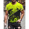 Men Tees Summer Tool Engineering Printed T-shirt Men's Casual Street Style Elastic Round Neck 3d T-shirts