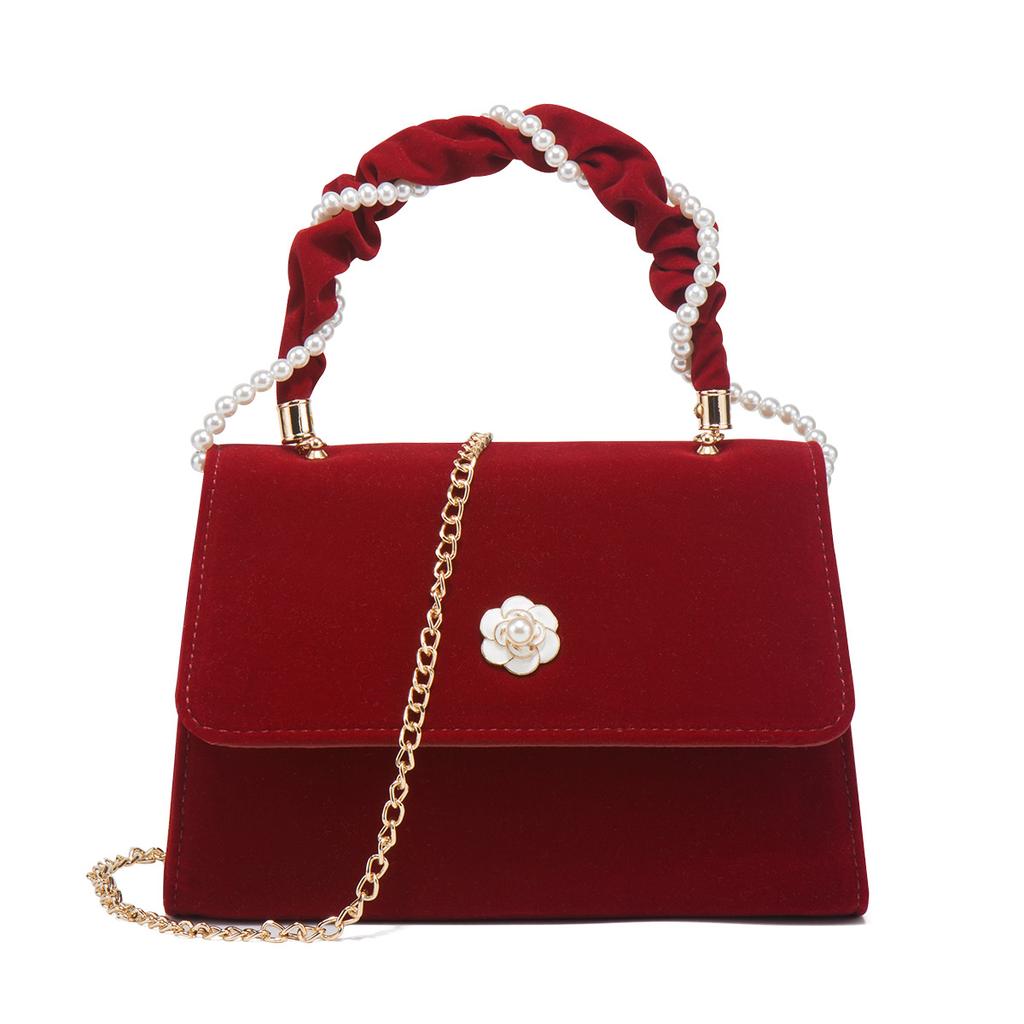 Women's bag 2024 new model red niche wedding bag New Year gift high-end crossbody handbag bridal bag