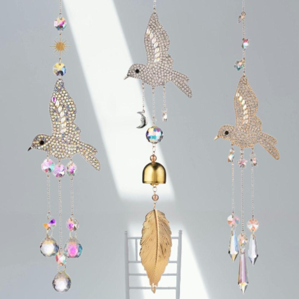 Hanging Wind Chime Hanging Ornaments Bird Sun Catchers Pendant  For Home Window Party Decor