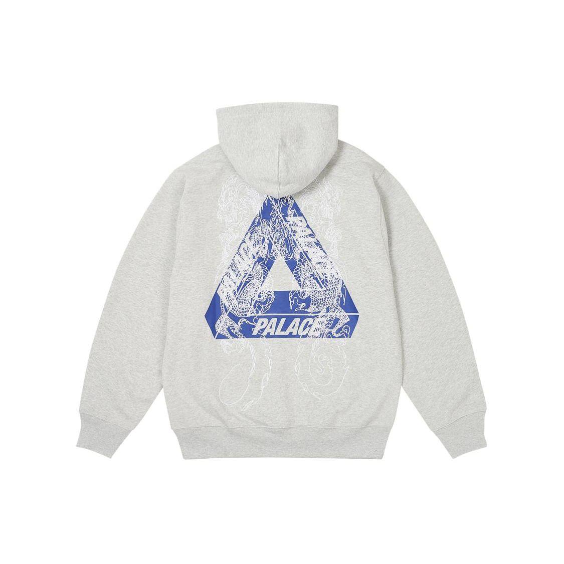 

Серые топы унисекс с капюшоном Palace Tri-Dragon P26CS057