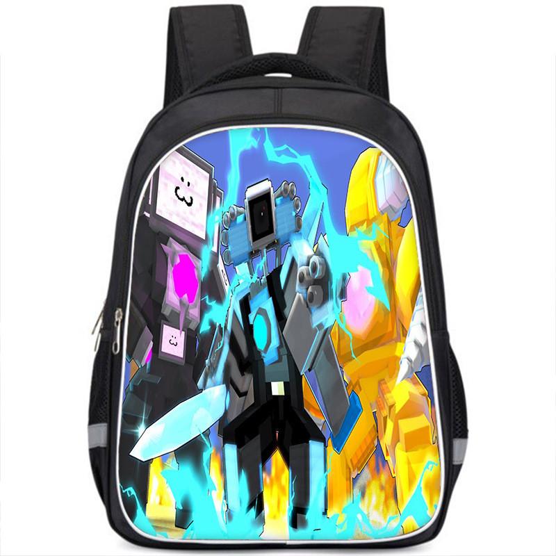 Vibrant Cartoon Character Backpack For Kids Stylish Oxford Cloth Large Capacity