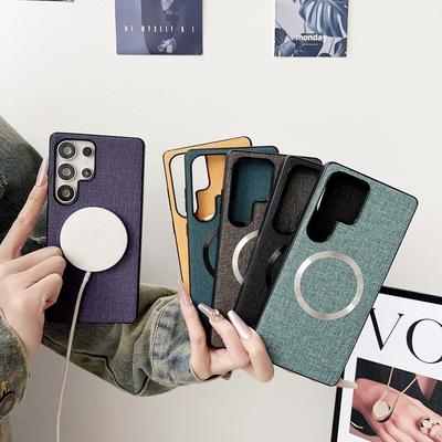 Luxusní magnetické pouzdro Magsafe pro Samsung S25 S24 S23 Plus Fe S21 S22 Ultra A36 A16 Bezdrátové nabíjení Čtvercový nárazuvzdorný jednobarevný kryt