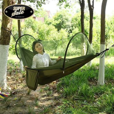 NEW Quickly Install Hammock with Mosquito Net Nylon Knitted Fabric Very Suitable for Outdoor Camping Mosquito Net Hammock