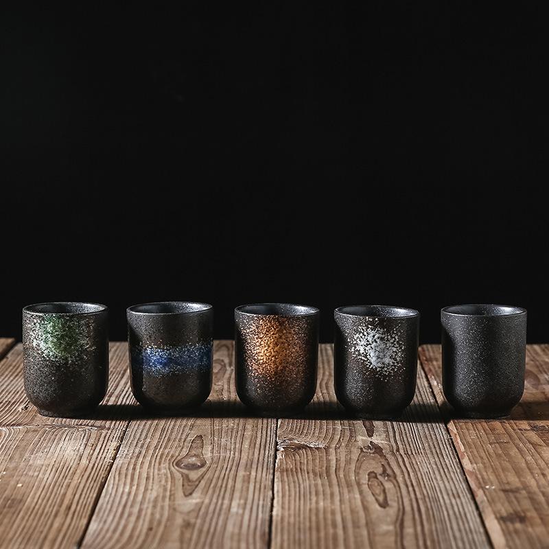 Japanese Style Ceramic Water Mugs Vintage Single Pottery Kung Fu Tea Cups Drinkware Coffee Cups Wine Mug Small Water Mugs New