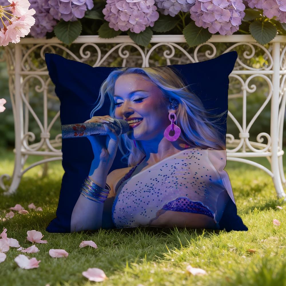 Singer Z-Zara L-Larsson Cushion Cover Home & Car Dual-Scene Pillow Cover: Reversible for Premium Comfort