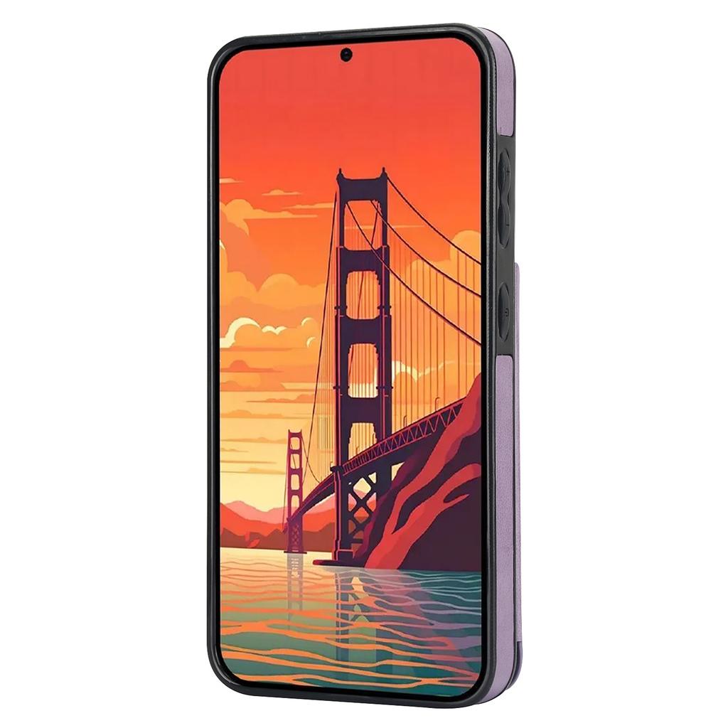 Pour Samsung Galaxy S24+ Étui de Téléphone en Cuir PU Imprimé Fleur Mandala avec Fentes pour Cartes