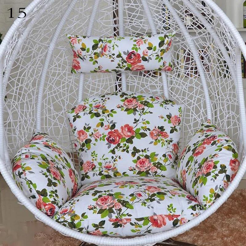 Effen Kleur/bloemen/streep Hangende Schommel Ei Stoel Kussenhoes+ Buiten Kussenhoes Tuin Lounger Kussenhoes met Katoen no filling