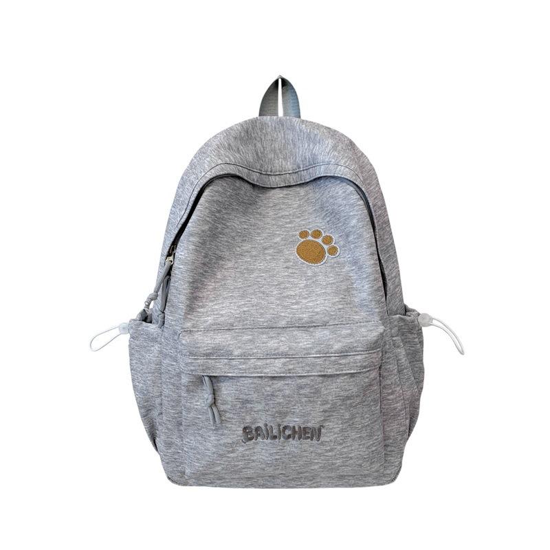 School bag Korean style gentle style with a fufu little bear double shoulder bag, student party campus style, high-appearance practical backpack