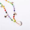 European and American Colorful Rice Beads Bohemian Star Necklace Simple and Versatile Summer Pearl Shell Pendant Necklace for Women