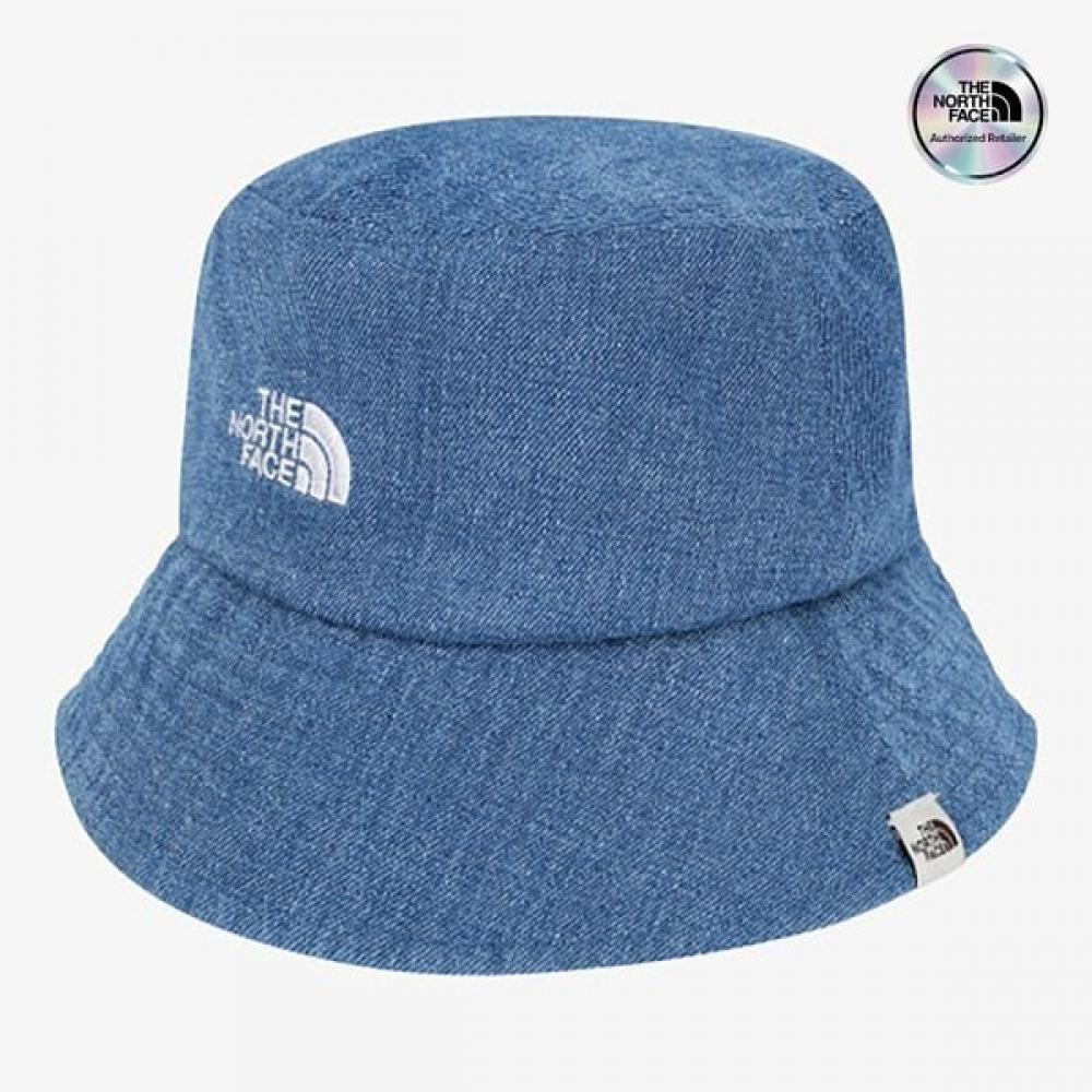 The North Face White Label Logo Bucket Hat Denim Blue Ne3hs00k BLUE/S