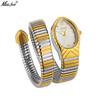 MISSFOX Women's Watches Quartz Snake Shape Simple Ladies Watch Fashion Unique Strap Waterproof Wristwatches