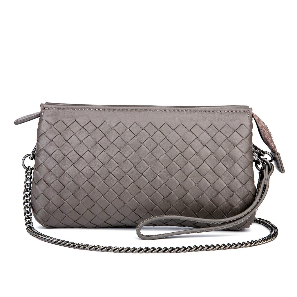 Leather Women's Bag Fashion Women's Bag Pure Hand-woven Hand Bag Woven Bag