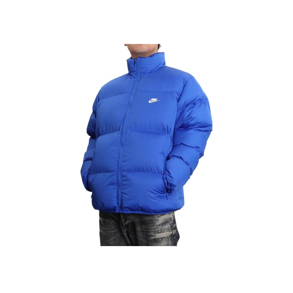 Nike Logotipo Bordado Cuello Alto Cremallera Manga Larga Holgada Chaqueta de Algodón Hombre chaquetas Negro FB7369-480