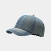 European and American new washed denim short brim cap women's trendy British retro versatile baseball cap men's sun hat
